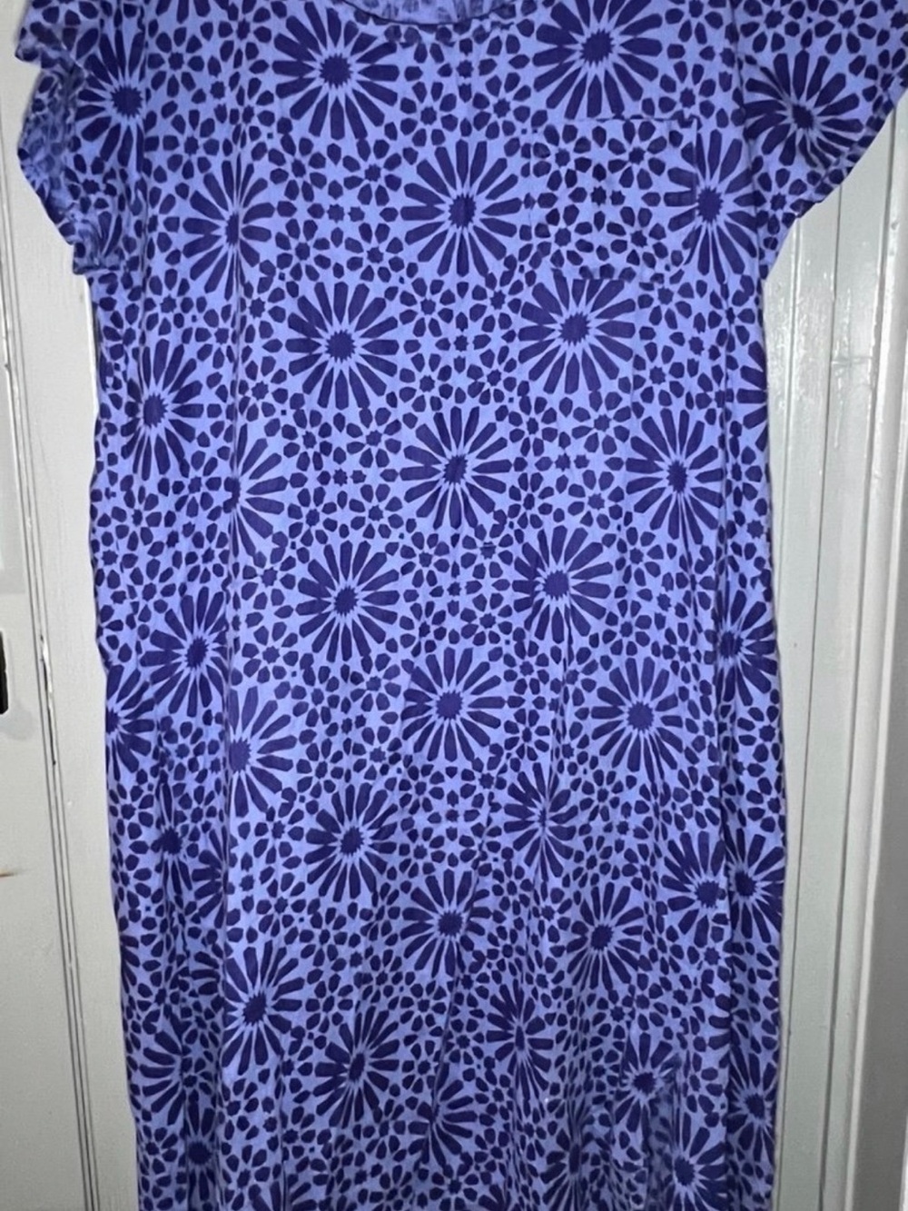 Flax Blue and Navy geometric dress